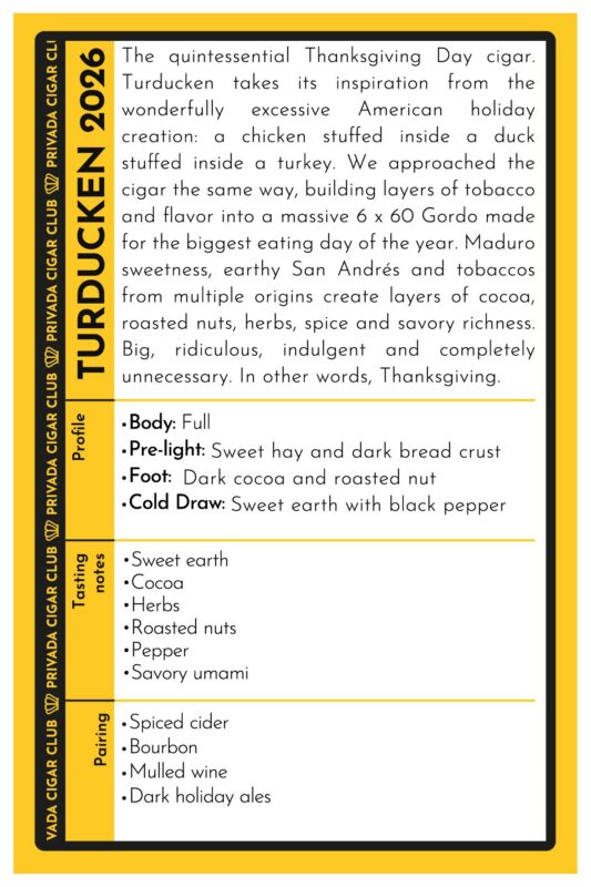 Privada Turducken (5-Pack Cigars)- Release November 2026 - Image 2